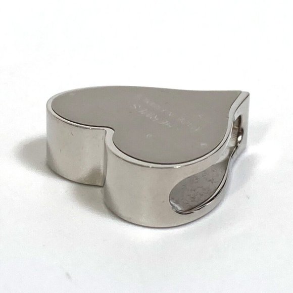 HERMES Heart motif Tea time Twilly ring Scarf ring Metal Red - Picture 4 of 7